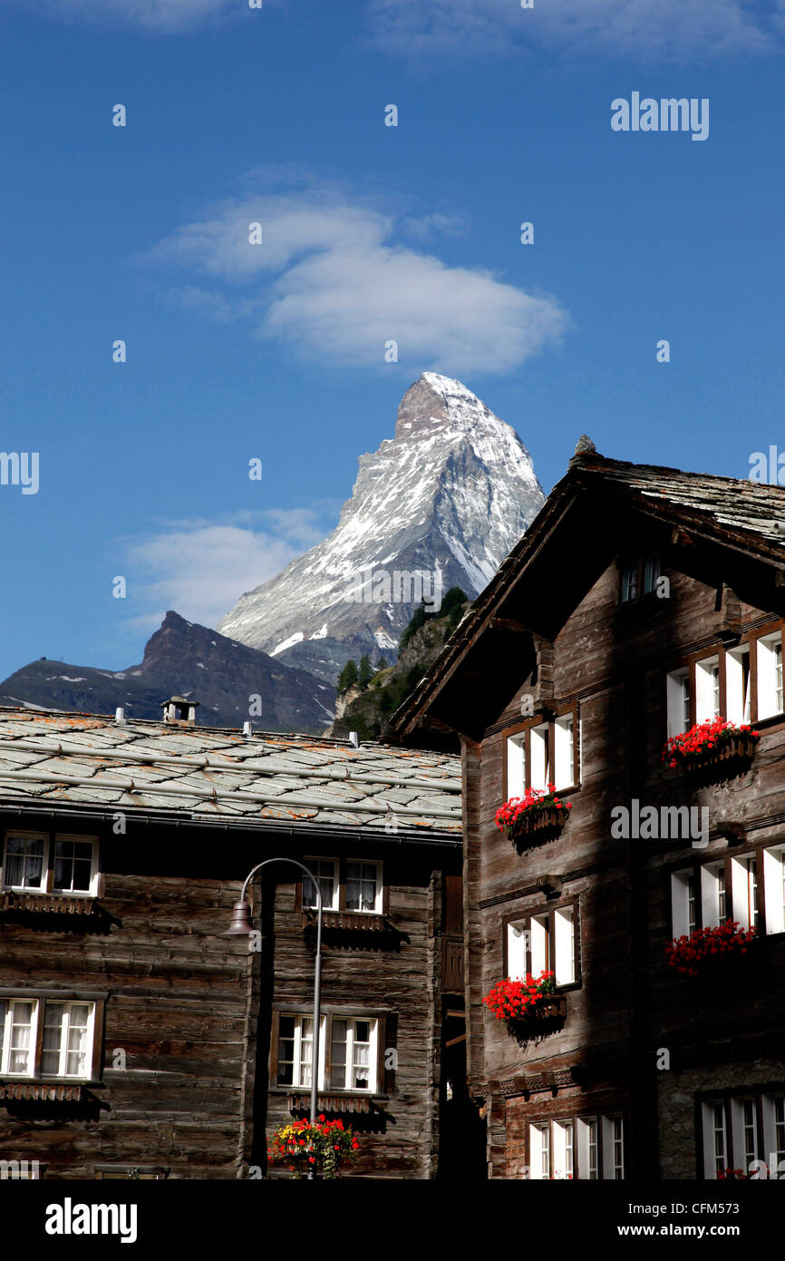 Zermatt et le Cervin derrière, Valais, Alpes Suisses, Suisse, Europe Banque D'Images