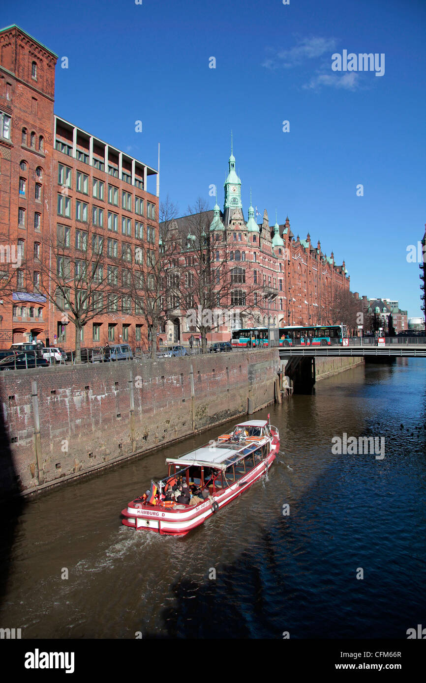 Quartier d'entrepôts, Hambourg, Allemagne, Europe Banque D'Images