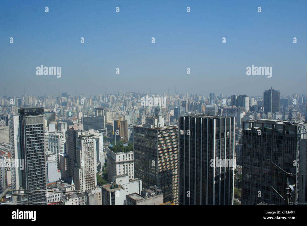 A Sao Paolo, vu du haut d'un immeuble Banque D'Images