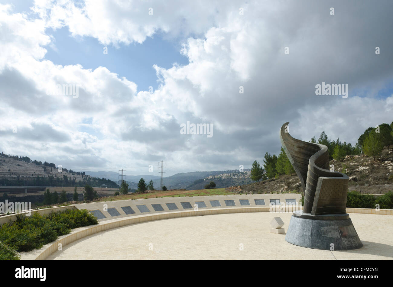 9/11 mémorial vivant, Cedar Park, Jérusalem, Israël, Moyen Orient Banque D'Images