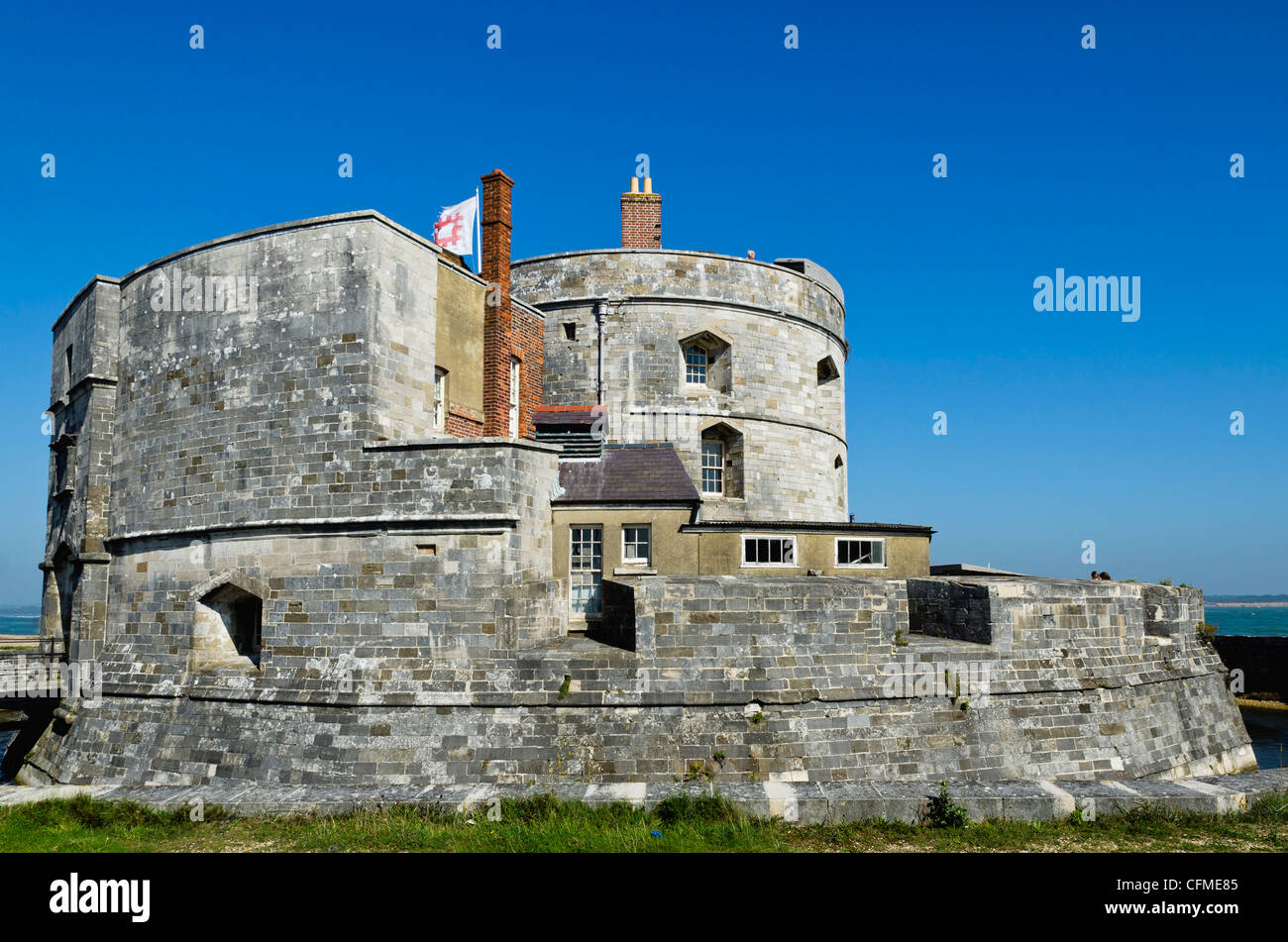 Le château fort de Calshot, Solent, Hampshire, Angleterre, Royaume-Uni, Europe Banque D'Images