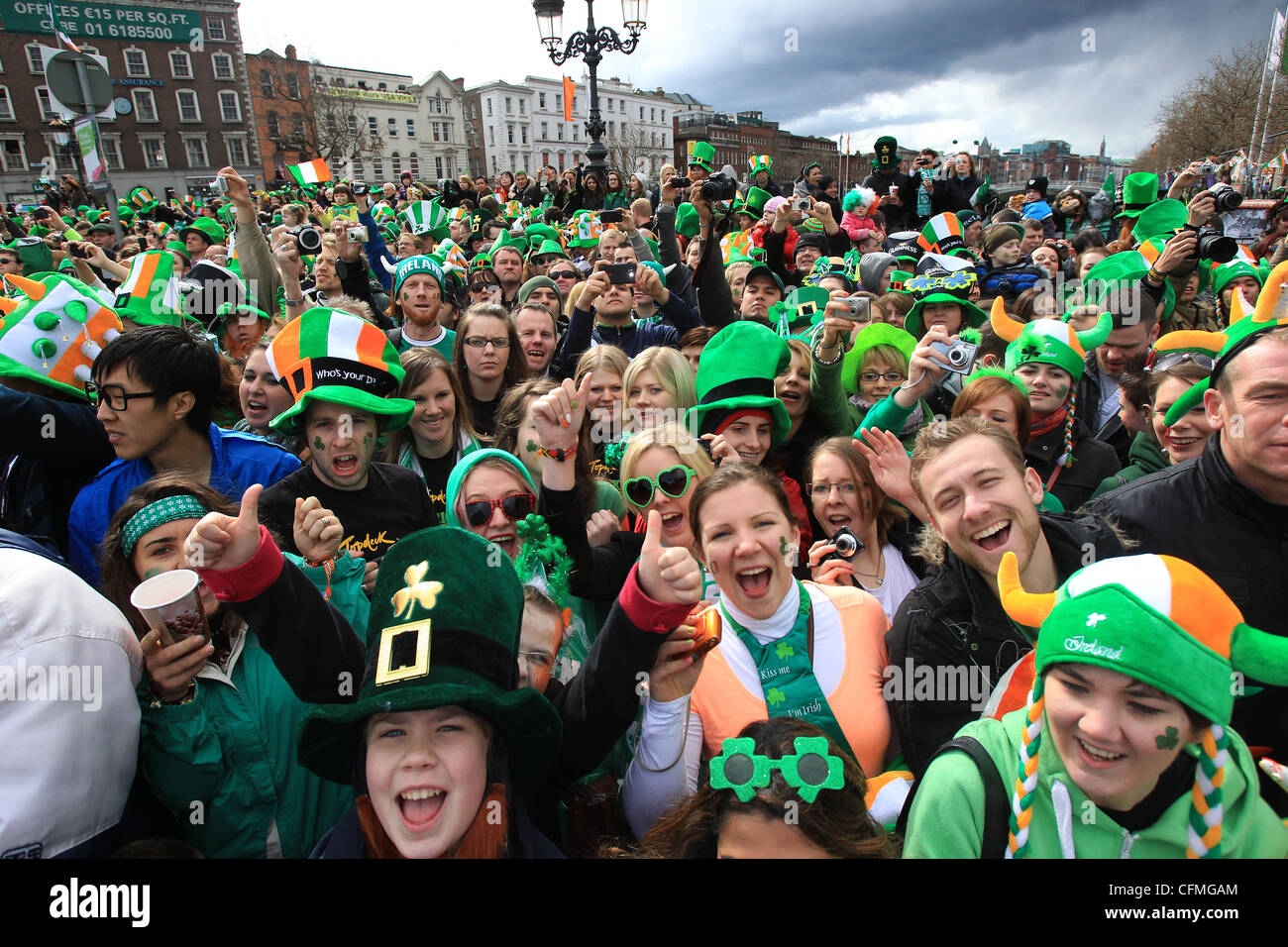 Les gens de Dublin, Irlande le St.Patricks day Banque D'Images