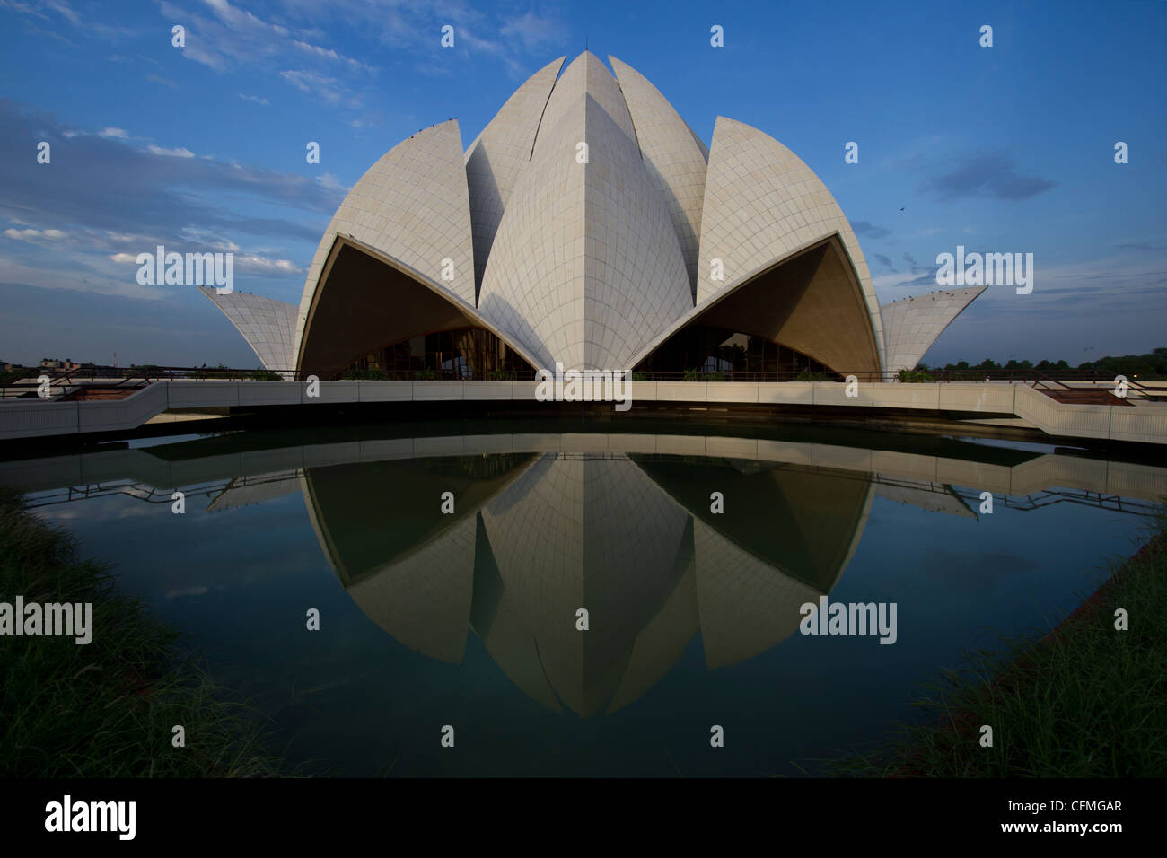 Le Temple du Lotus de la Foi Baha'i, à New Delhi, Inde Banque D'Images