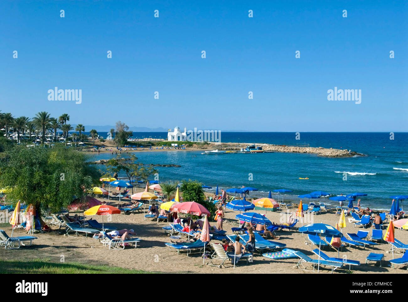 Plage à proximité de l'hôtel Anais Bay Protaras Chypre Banque D'Images