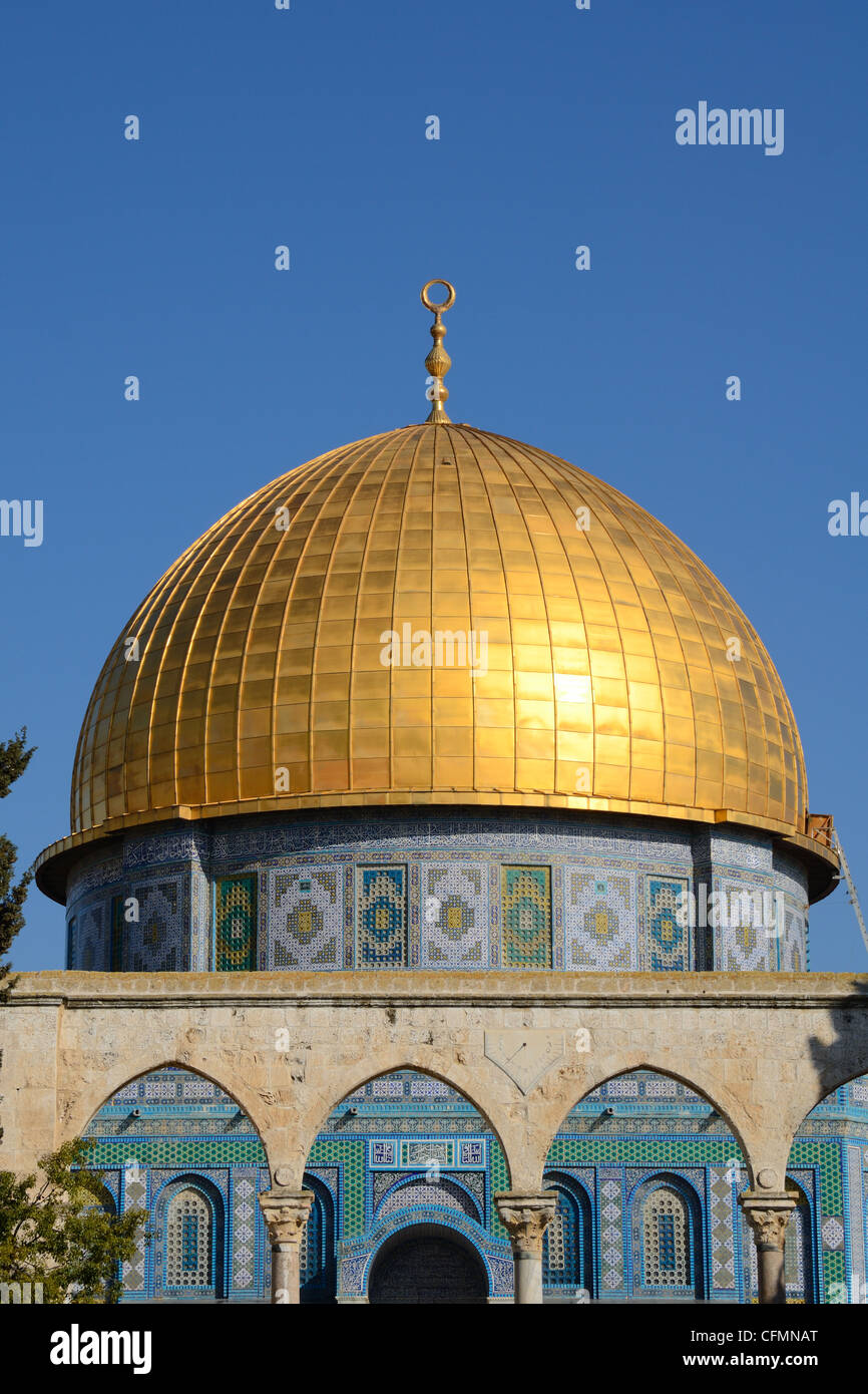 Dôme du Rocher à Jérusalem, Israël. Banque D'Images