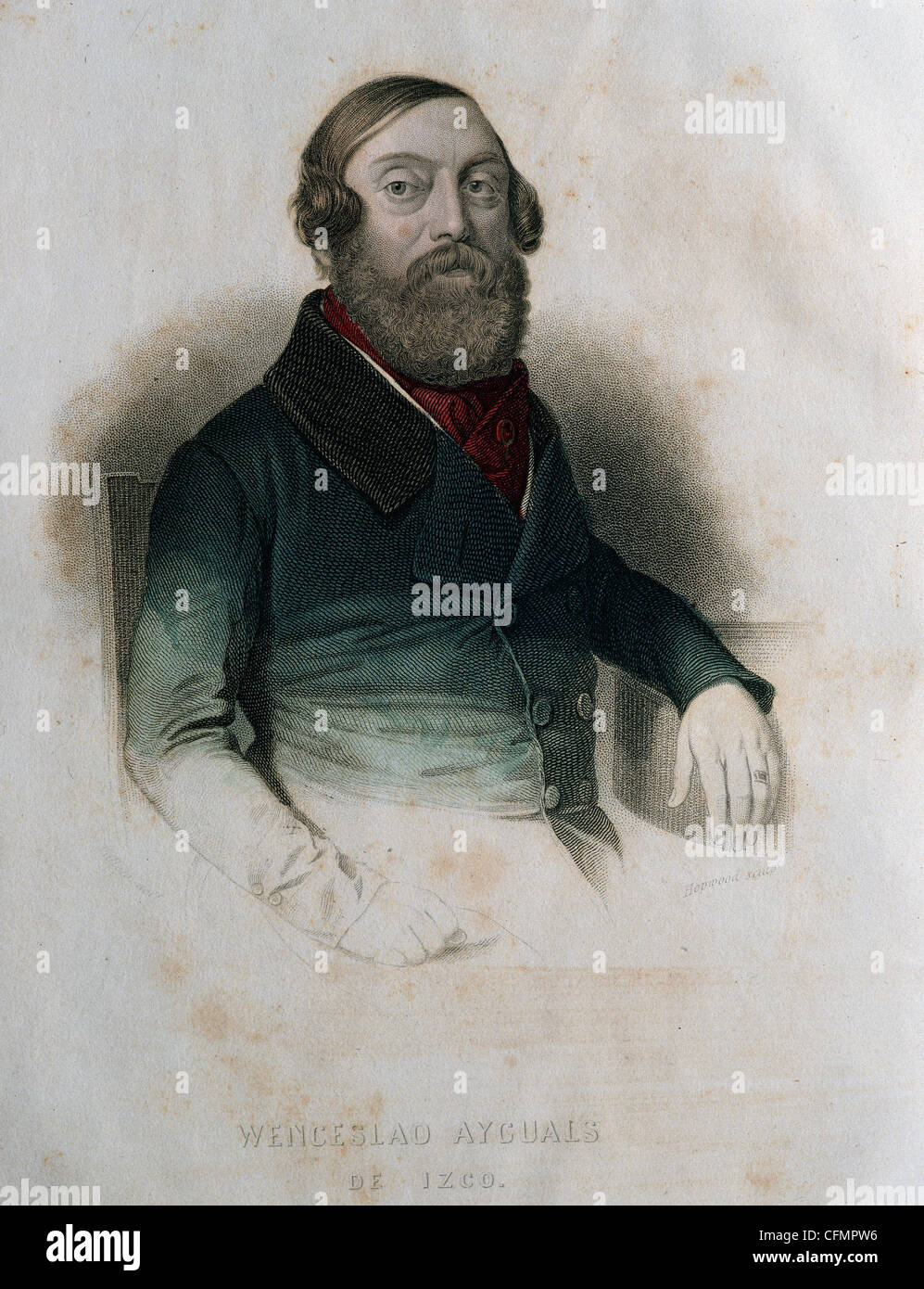 Wenceslao Ayguals de Izco (1801-1875). L'écrivain espagnol. La gravure. 1849. Banque D'Images