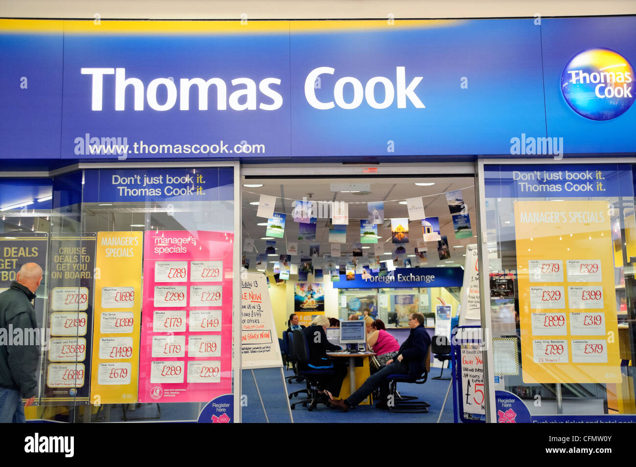 Thomas Cook Travel agents au centre commercial Merry Hill, West Midlands, Royaume-Uni. Banque D'Images