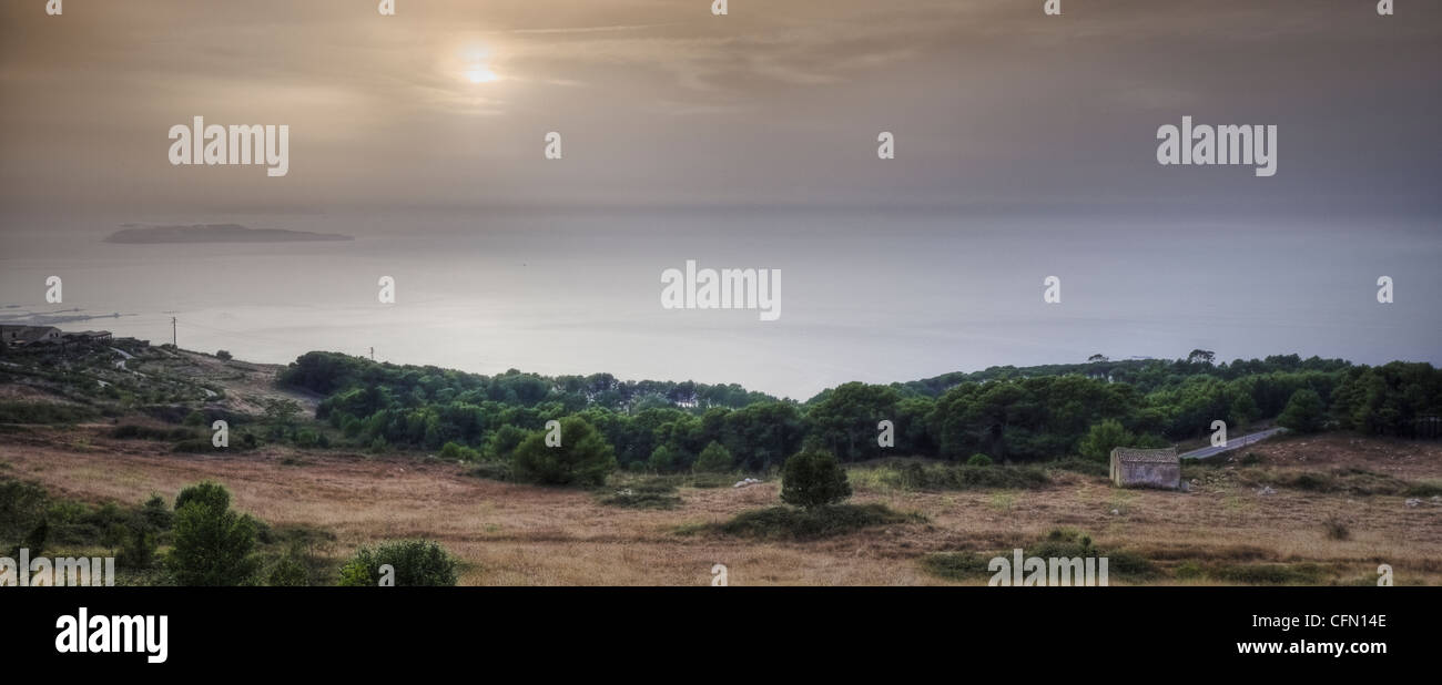 Coucher de soleil sur la mer Banque D'Images