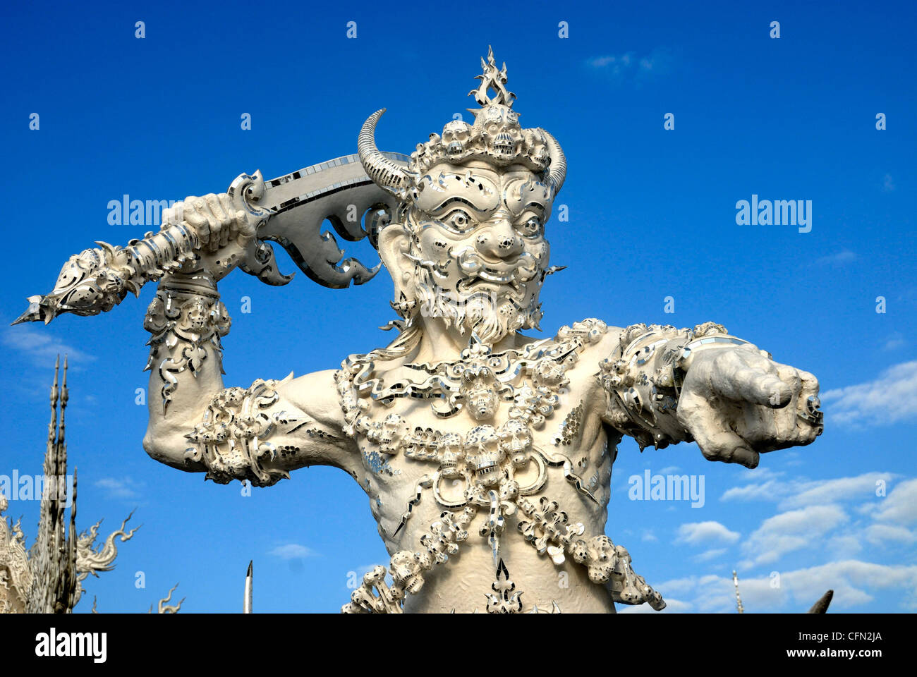 Rahu guard au Temple.Wat Rong Khun.Chiang Rai.Le nord de la Thaïlande le 12/01/2009 Banque D'Images