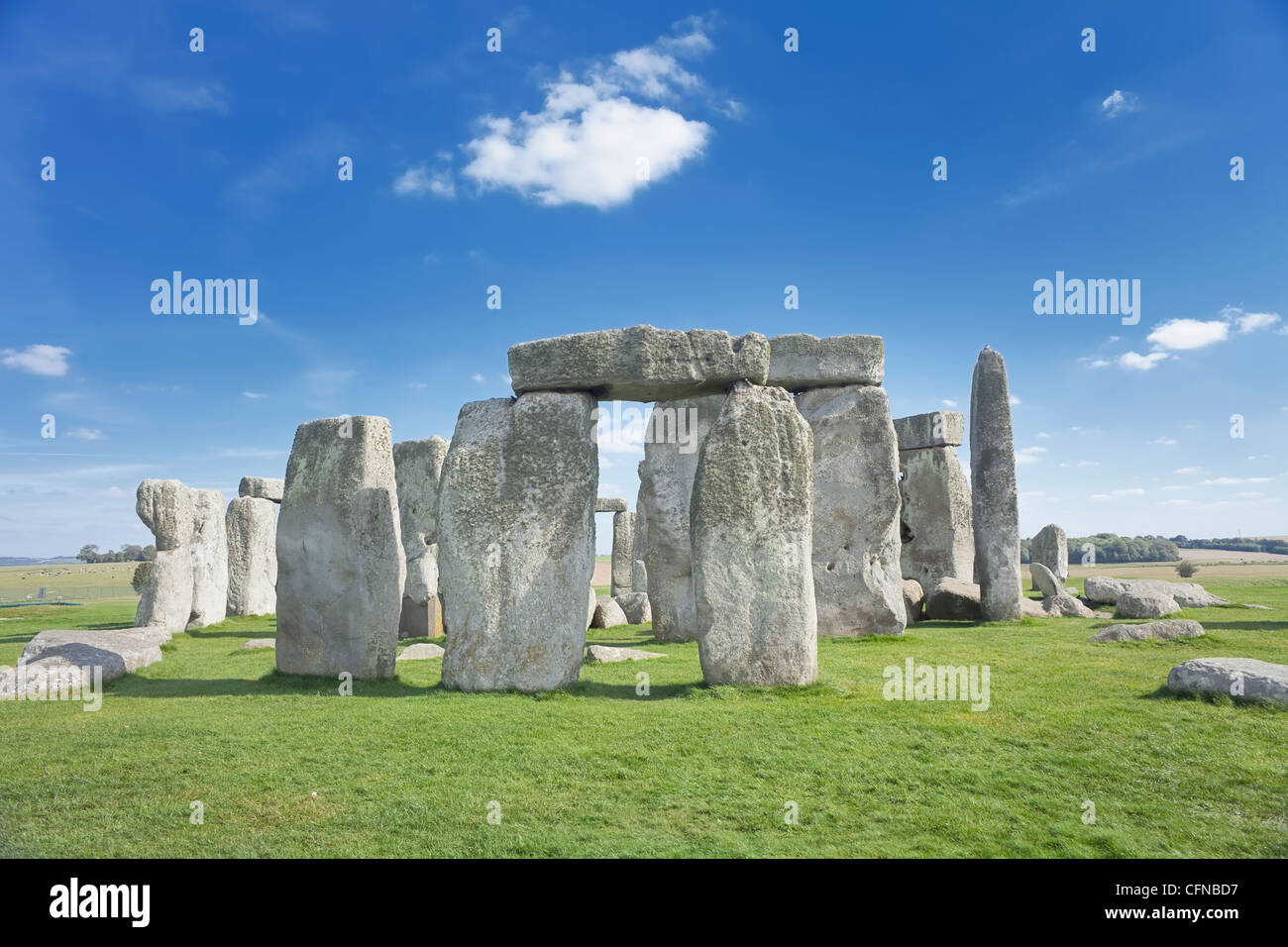 Stonehenge, site du patrimoine mondial de l'UNESCO, la plaine de Salisbury, Wiltshire, Angleterre, Royaume-Uni, Europe Banque D'Images