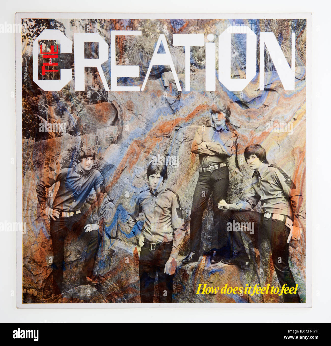 La création, Qu'est-ce que cela fait de se sentir ? Couverture de l'album Banque D'Images