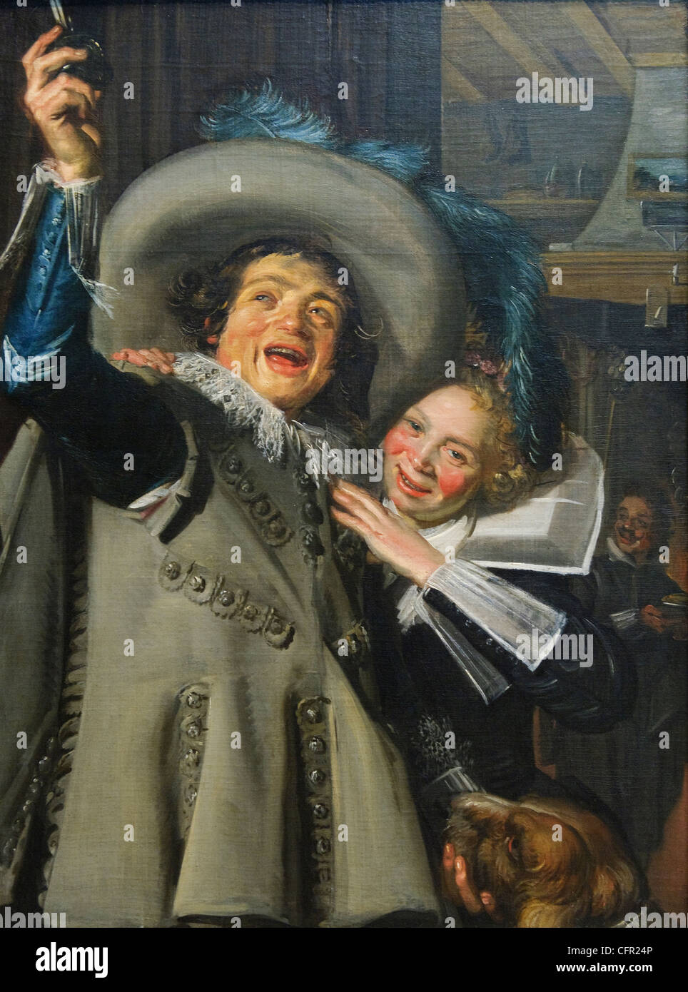 Jeune homme et femme dans une auberge, et 'Rampe Yonker et Son Amour', 1623, de Frans Hals Banque D'Images