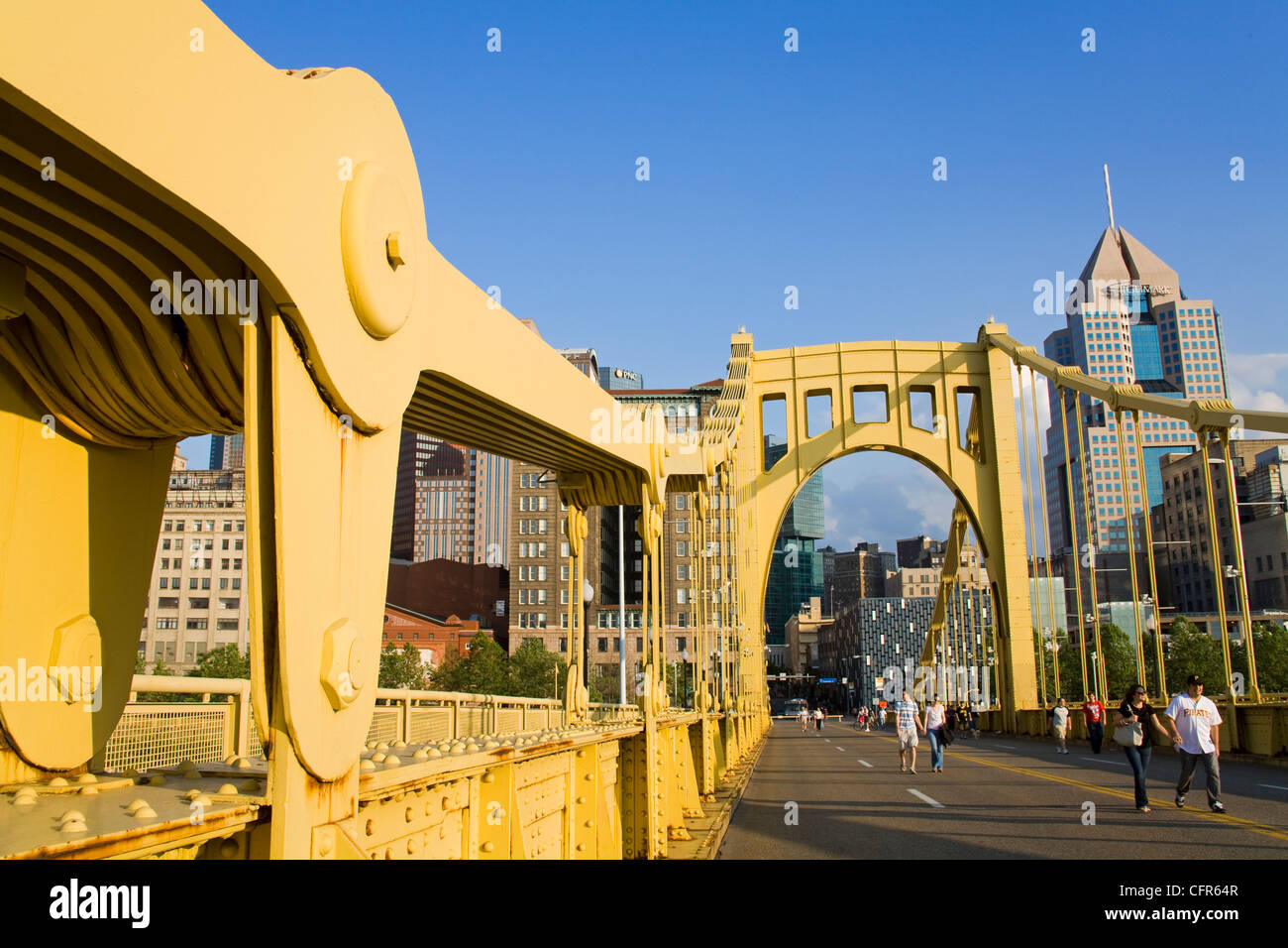 Roberto Clemente Bridge, Pittsburgh, Pennsylvanie, États-Unis d'Amérique, Amérique du Nord Banque D'Images