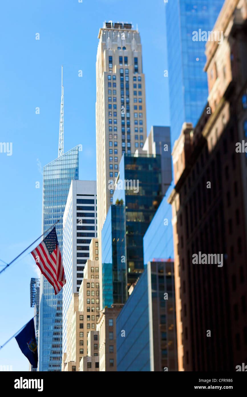 L'architecture moderne des bâtiments, Manhattan, New York City, New York, États-Unis d'Amérique, Amérique du Nord Banque D'Images