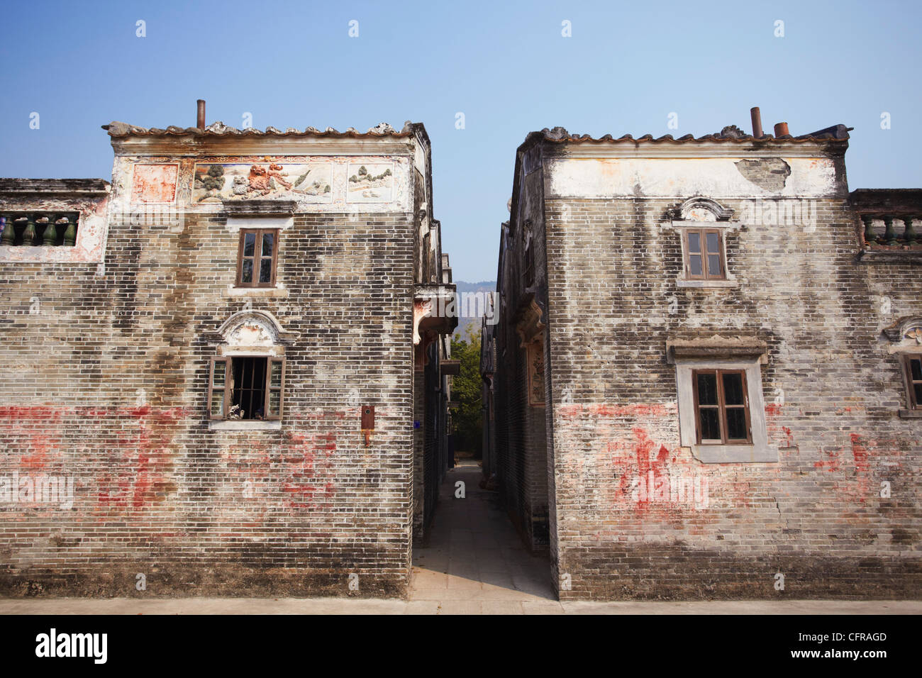 Maisons de village Long Majiang, UNESCO World Heritage Site, Kaiping, Guangdong, China, Asia Banque D'Images Maisons de village Long Majiang, UNESCO World Heritage Site, Kaiping, Guangdong, China, Asia Banque D'Images