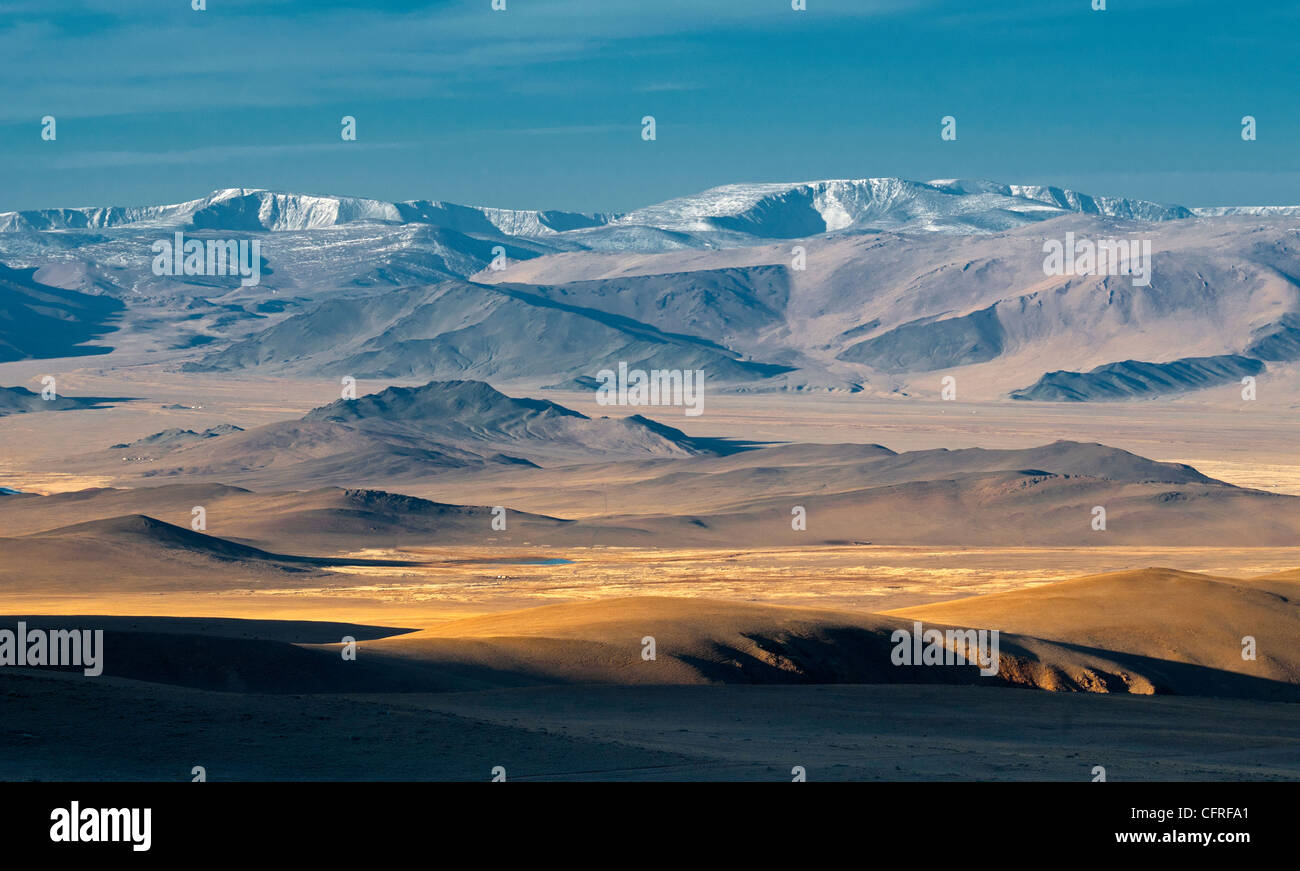 Beau paysage de la région de l'Altaï du Bayan-Ölgii dans l'ouest de la Mongolie Banque D'Images