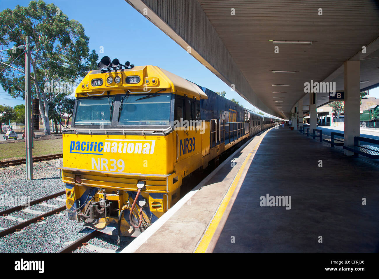 L'Inde Pacific Train s'est arrêté à Adelaide Banque D'Images