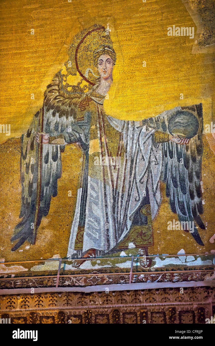 Mosaïque byzantine d'un Ange, Hagia Sophia Istanbul, Turquie Banque D'Images