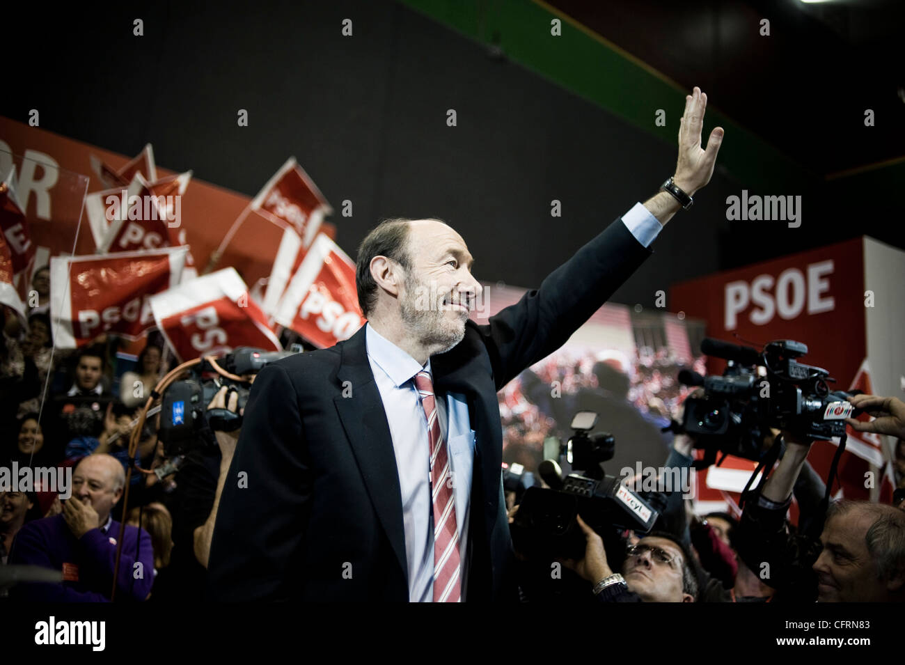 Alfredo Perez Rubalcaba, homme politique espagnol, leader du parti socialiste ouvrier espagnol PSOE Banque D'Images