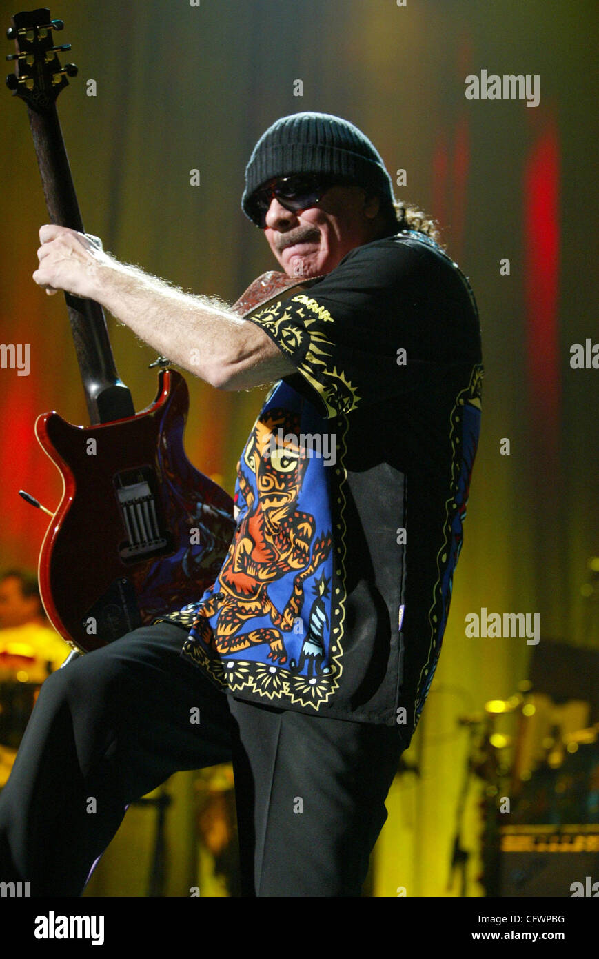 Mar 05, 2007 - San Antonio, TX, USA - le légendaire guitariste Carlos Santana Performing live at ATT Center (anciennement SBC Center) à San Antonio au Texas. (Crédit Image : © Jaime R. Carrero/ZUMA Press) Banque D'Images