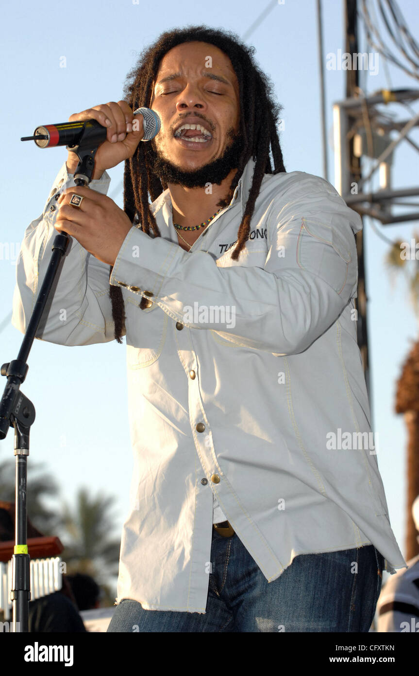 27 avril 2007, Indio, CA ; USA, Musicien Stephen Marley il se produit dans le cadre de la Coachella 2007 Music and Arts Festival qui a eu lieu à l'Empire Polo Field situé dans la région de Indio. Les trois jours du festival attire plus de 60 000 fans par jour qui voyagent de partout dans le pays pour voir une variété d'un Banque D'Images