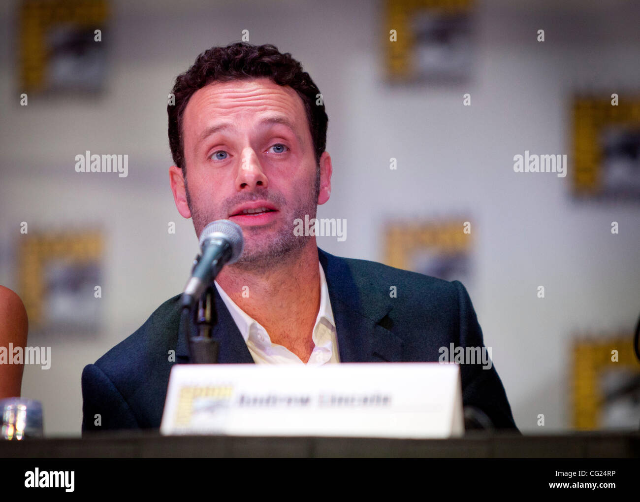 22 juillet 2011 - San Diego, Californie, États-Unis - ANDREW LINCOLN parle au cours de la mort de bord à Comic Con International 2011. (Crédit Image : © Mark/ZUMAPRESS.com) Samala Banque D'Images