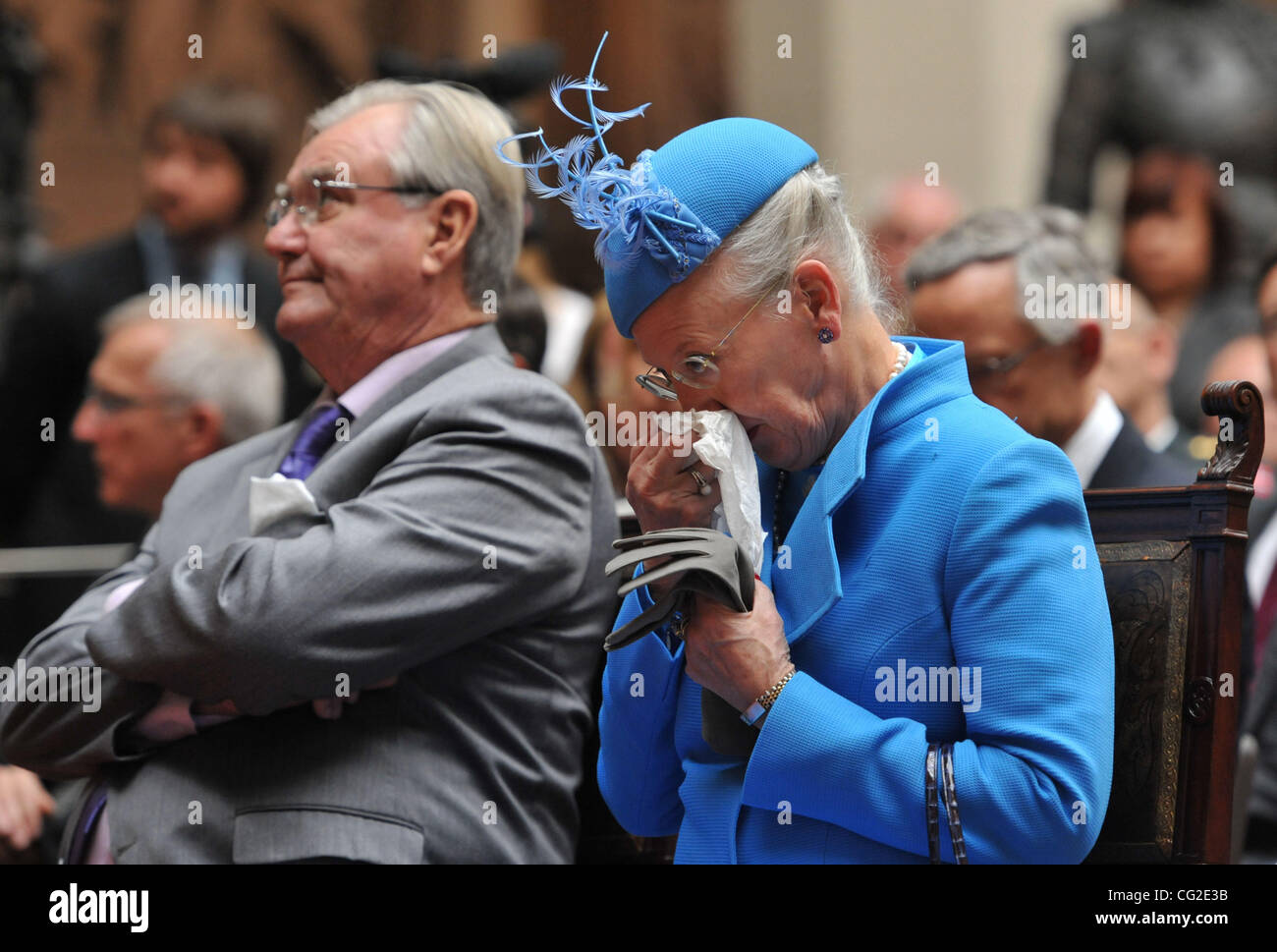 Septembre 06,2011. Moscou, Russie. Sur la photo : Sa Majesté la reine du Danemark Margrethe II (r), son époux, le Prince Henrik de Danemark (l)au cours d'une visite au musée Pouchkine . La reine Margrethe est de tenir des pourparlers officiels à Moscou, puis à Saint-Pétersbourg. Banque D'Images