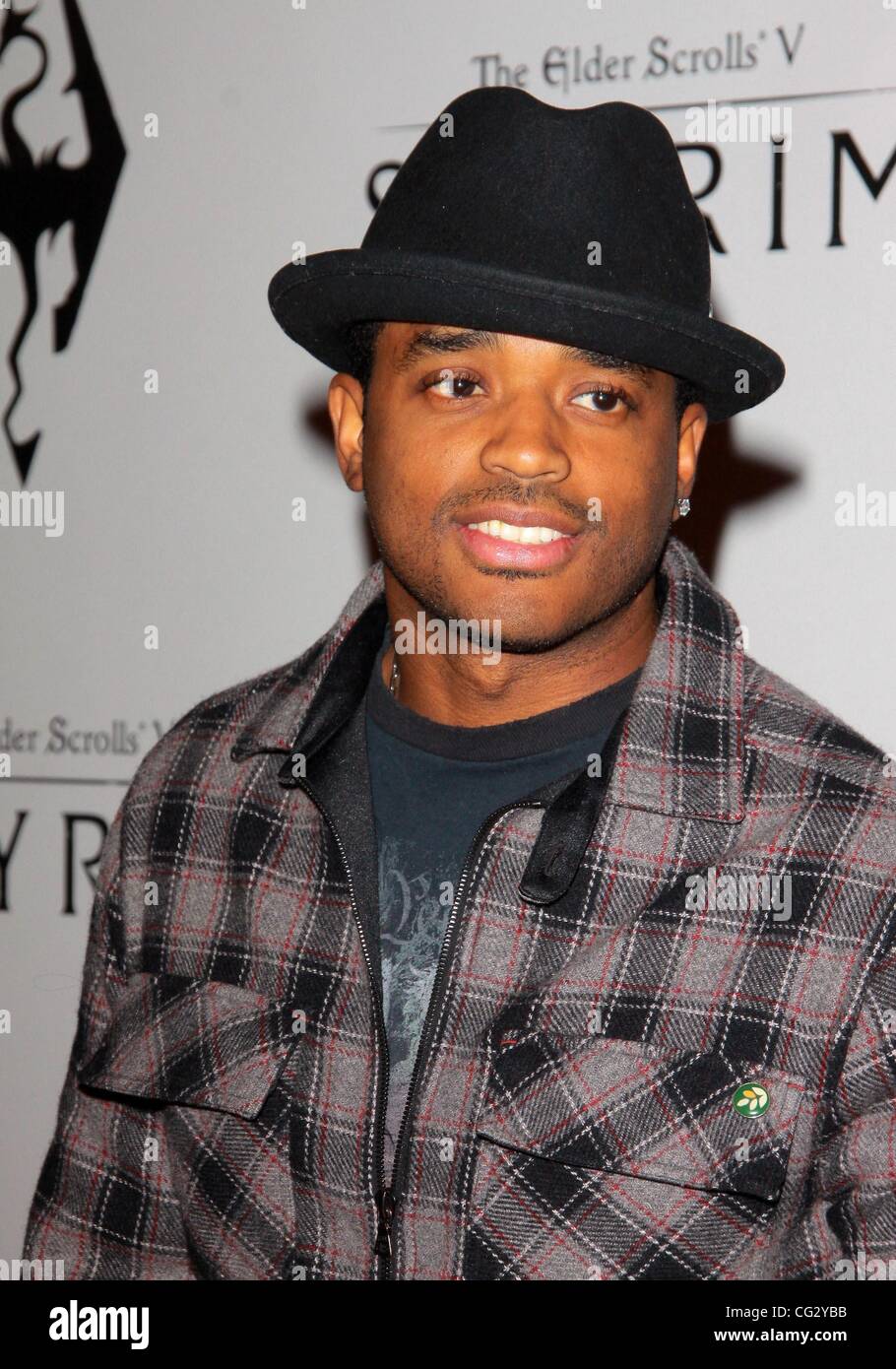 9 novembre 2011 - Los Angeles, Californie, États-Unis - Larenz Tate.The Elder Scrolls V : Skyrim Lancement officiel a eu lieu au Théâtre Belasco,Los Angeles,CA. Le 8 novembre 2011.-(L'image Crédit : Â©/TLeopold ZUMAPRESS.com)/Photos Globe Banque D'Images