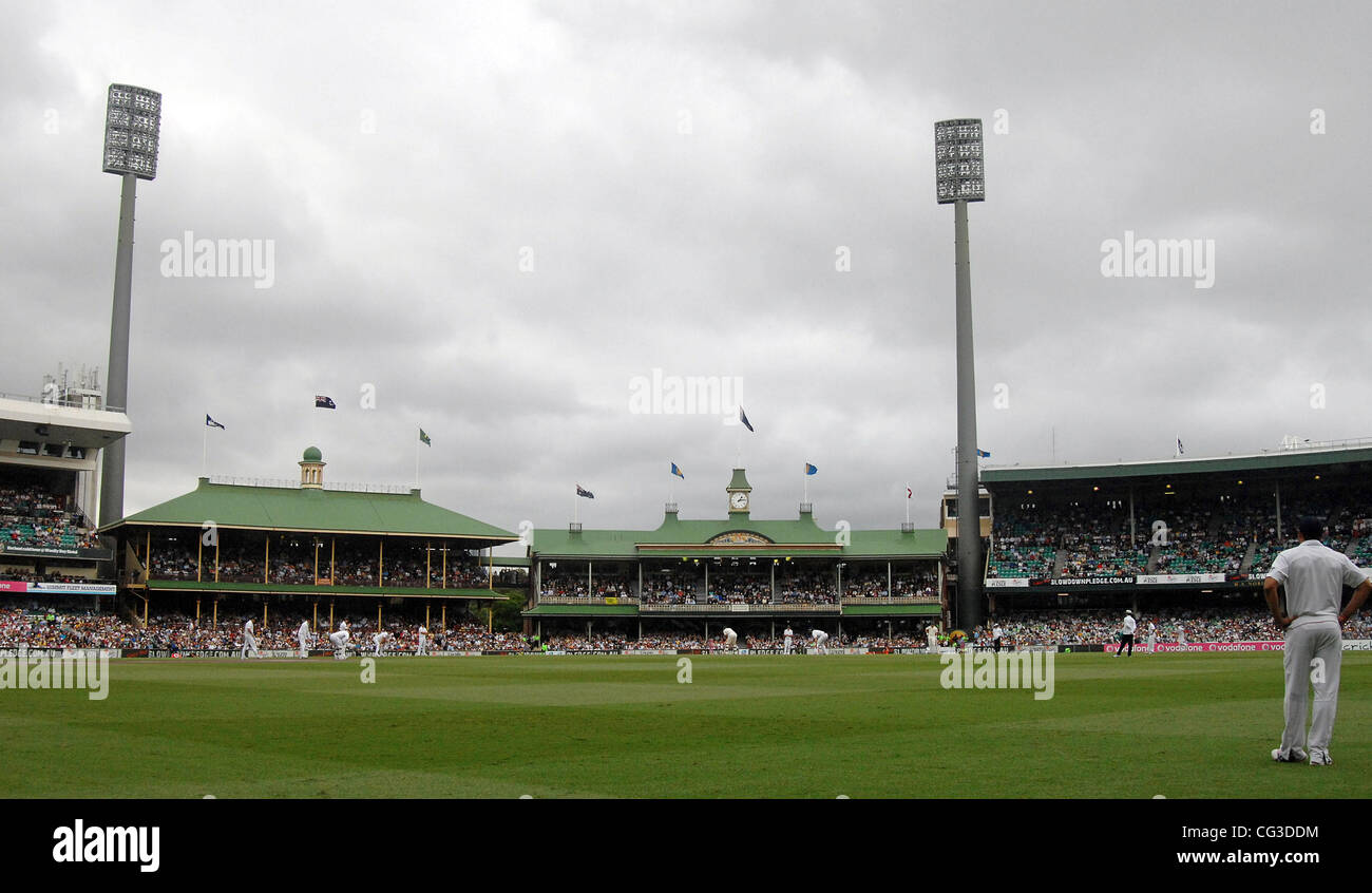 L'atmosphère, au cours de la première journée de la Cinquième Cendres test match entre l'Australie et l'Angleterre au Sydney Cricket Ground. Sydney, Australie - 03.01.11 Banque D'Images