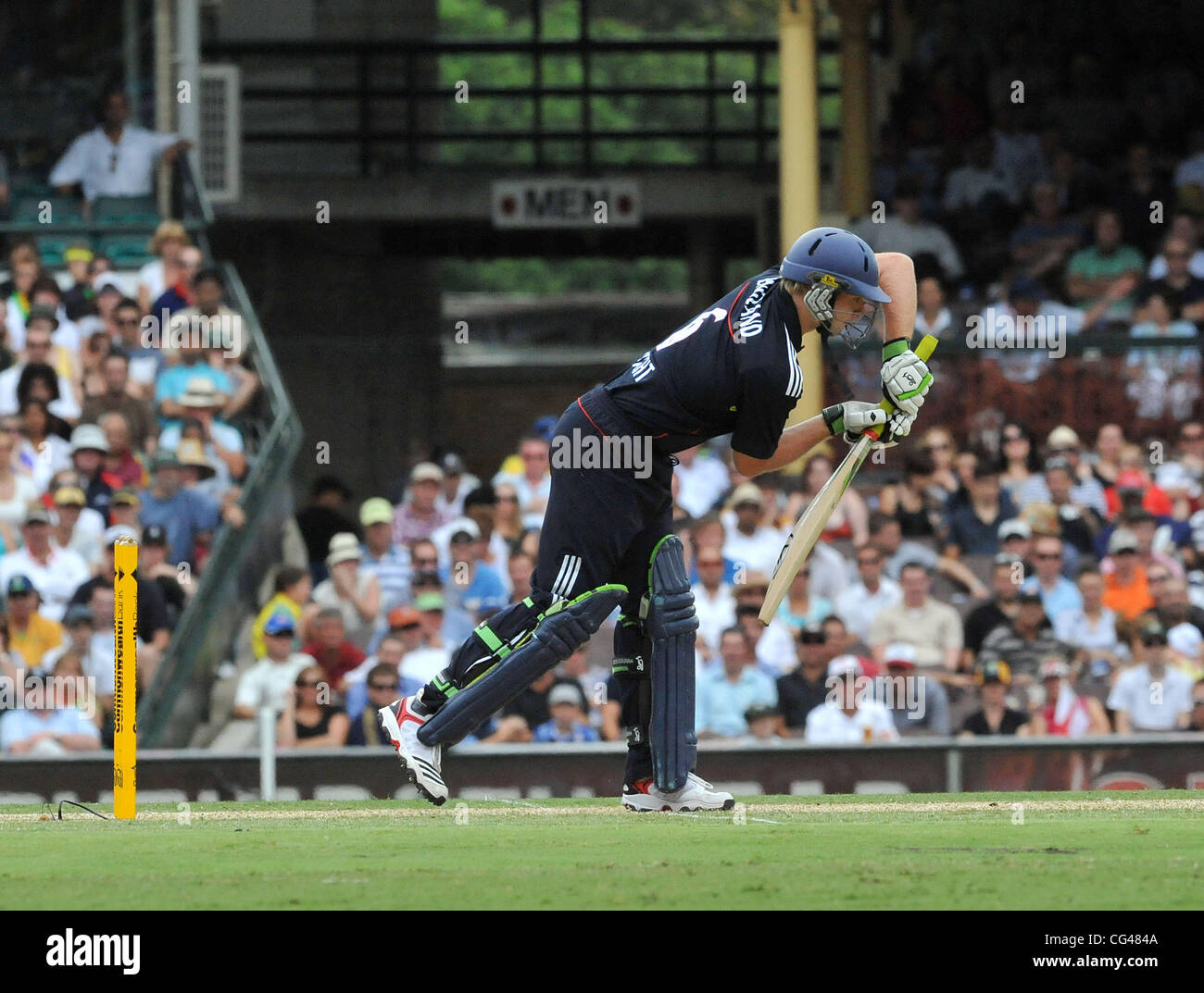 Luke Wright un jour série international de cricket de l'Angleterre contre l'Australie SYDNEY, AUSTRALIE - 23.01.11 Banque D'Images