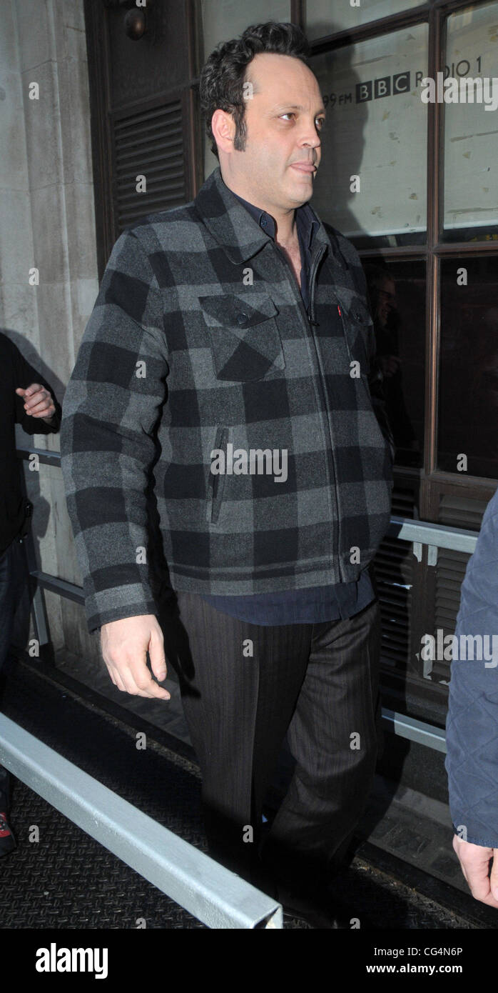 Vince Vaughn des stars en dehors de la BBC Radio One studios. Londres, Angleterre - 19.01.11 Banque D'Images