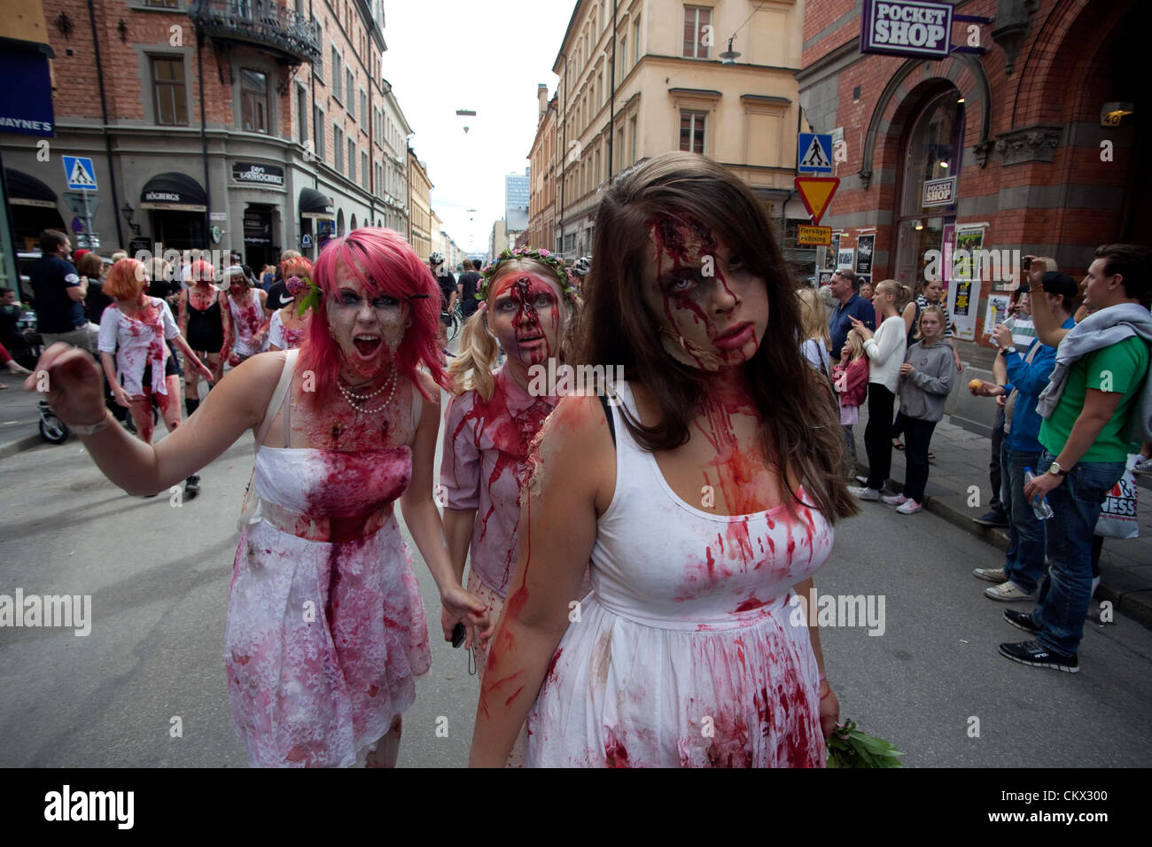 Zombies Zombie Walk 2012 à Stockholm Banque D'Images