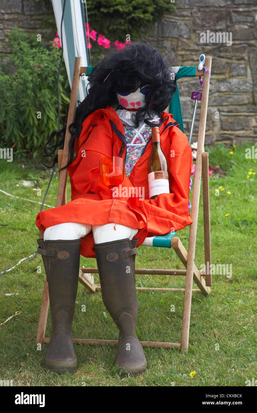 Bisterne, parc national New Forest, Hampshire, UK Lundi 27 août 2012. Bisterne Scarecrow Festival 2012. Great British Summer Banque D'Images