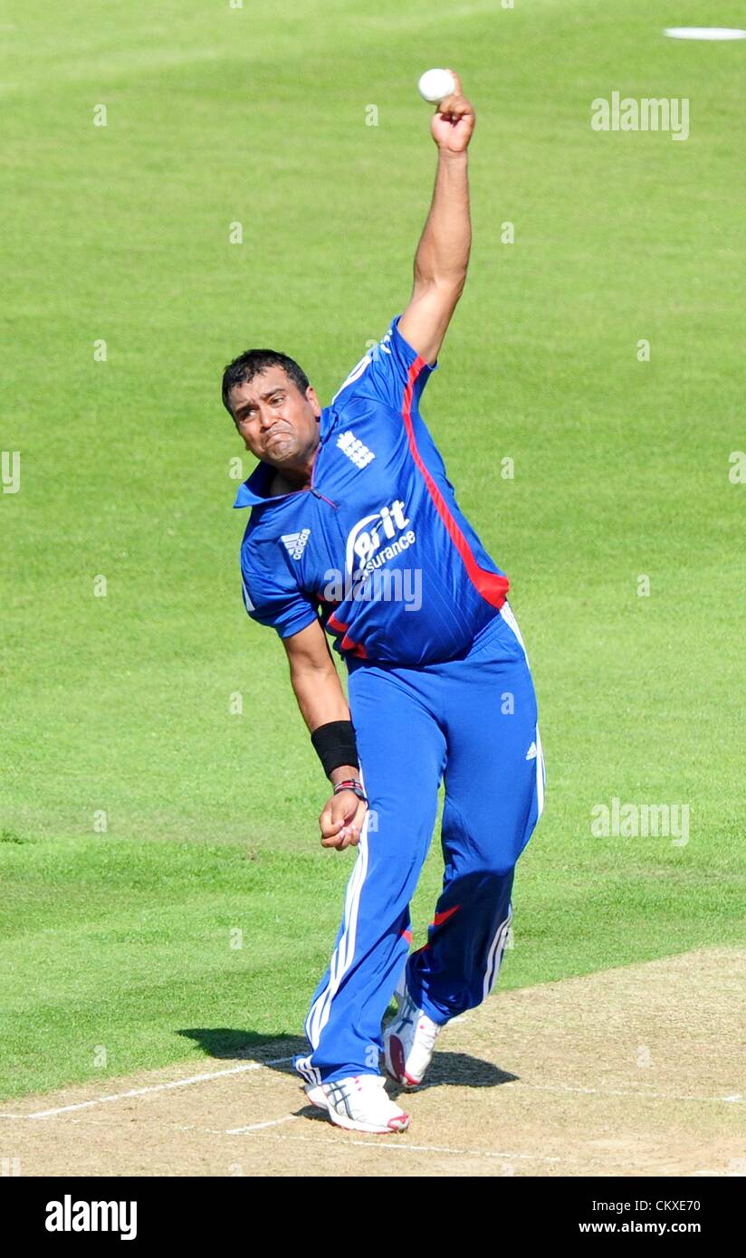 28.08.2012 Southampton, Angleterre. Samit Patel en action au cours de la deuxième internationale d'un jour Nat West entre l'Angleterre et l'Afrique de l'Ageas Bowl, Southampton. Banque D'Images