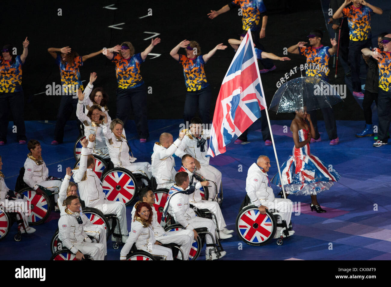 Stratford, London, UK. 29 août 2012. La cérémonie d'ouverture des Jeux Paralympiques de 2012 à Londres au Stade olympique de Stratford. Credit : Action Plus de Sports / Alamy Live News Banque D'Images