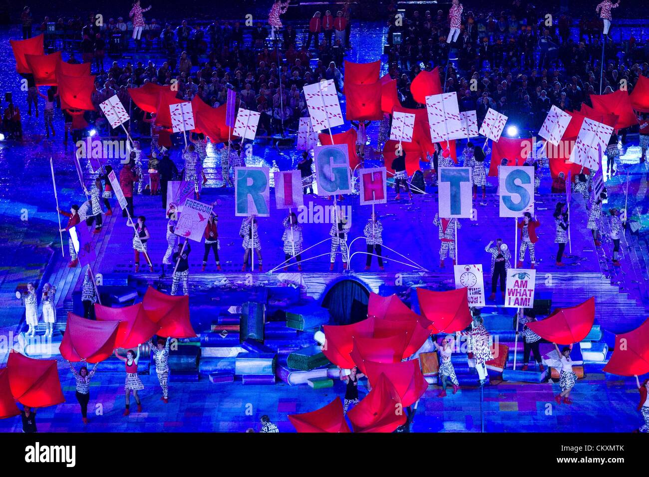 Stratford, London, UK. 29 août 2012. La cérémonie d'ouverture des Jeux Paralympiques de 2012 à Londres au Stade olympique de Stratford. Credit : Action Plus de Sports / Alamy Live News Banque D'Images