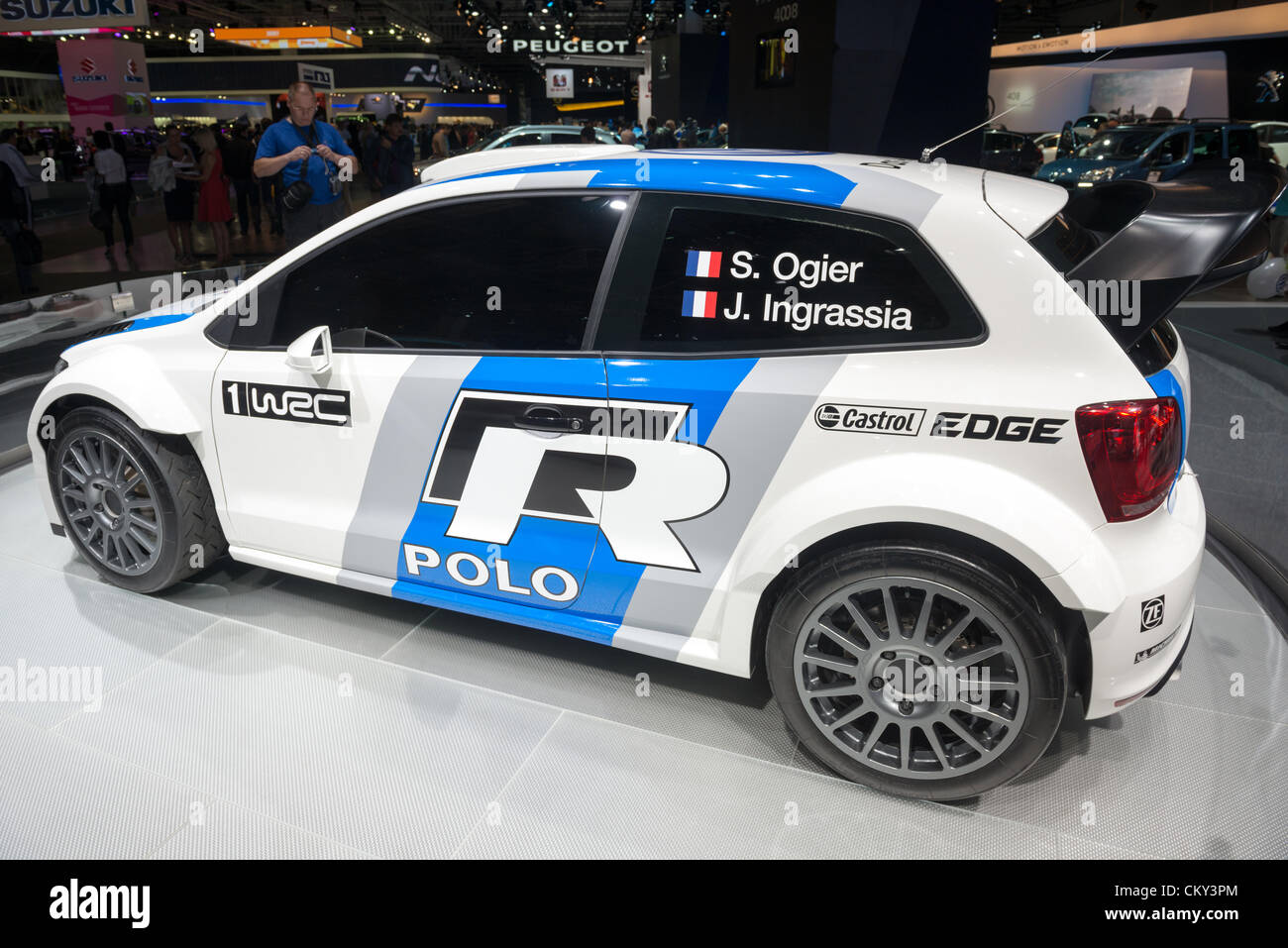 Moscou, Russie - 31 août : Salon Automobile International de Moscou 2012. Volkswagen Polo R WRC - Fédération de premiere Banque D'Images