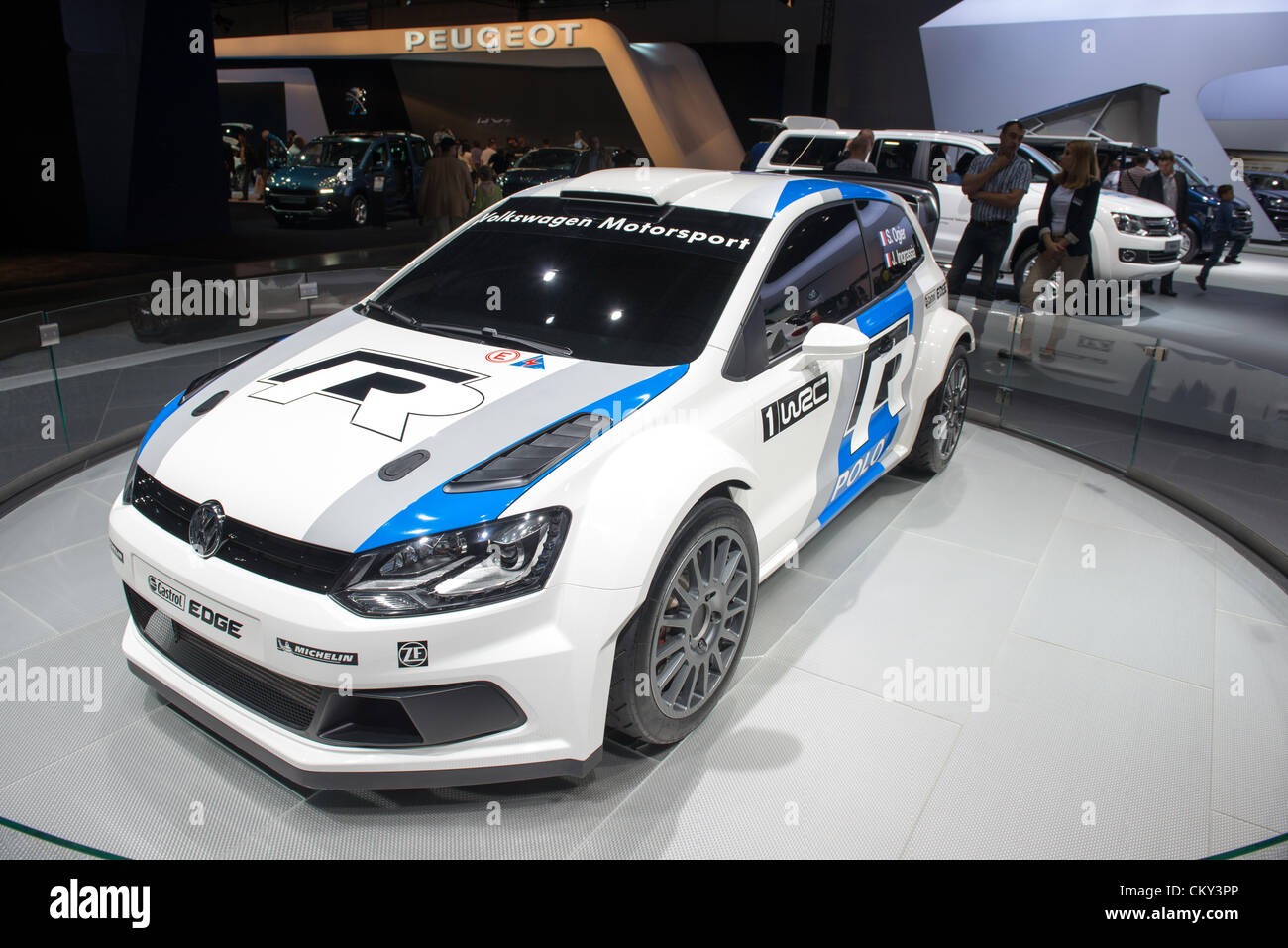 Moscou, Russie - 31 août : Salon Automobile International de Moscou 2012. Volkswagen Polo R WRC - Fédération de premiere Banque D'Images