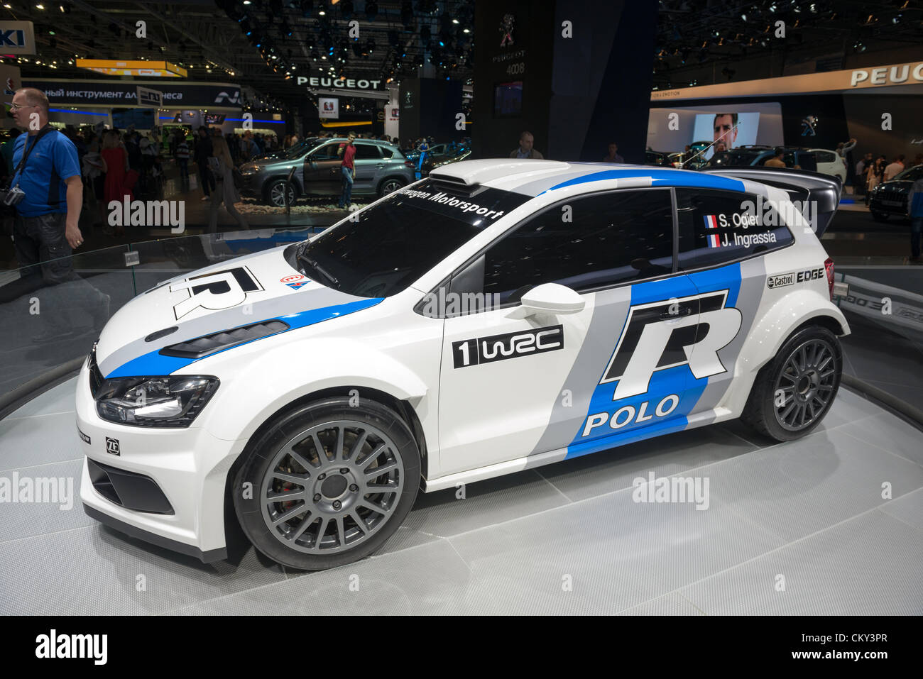 Moscou, Russie - 31 août : Salon Automobile International de Moscou 2012. Volkswagen Polo R WRC - Fédération de premiere Banque D'Images