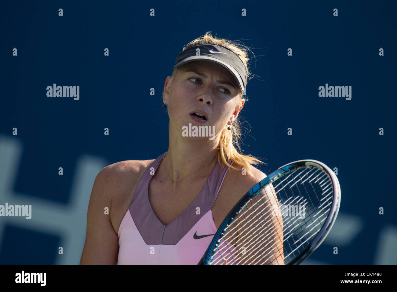 Maria Sharapova (RUS) en compétition à l'US Open 2012, le tournoi de tennis de Flushing, New York. USA. 31 août. Banque D'Images