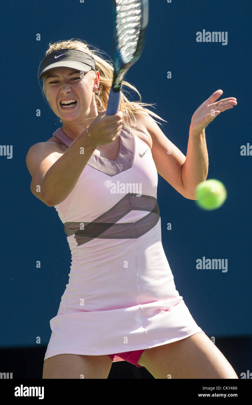 Maria Sharapova (RUS) en compétition à l'US Open 2012, le tournoi de tennis de Flushing, New York. USA. 31 août. Banque D'Images