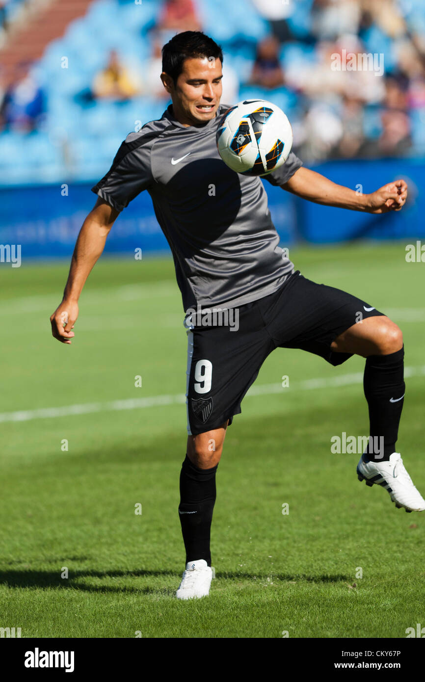 01.09.2012. Zaragoza, Espagne, Real Saragosse 0 - 1 Malaga, Malaga est Saviloa en action au cours de la Ligue espagnole match joué entre le Real Madrid et Malaga à La Romareda Stadium.. Banque D'Images
