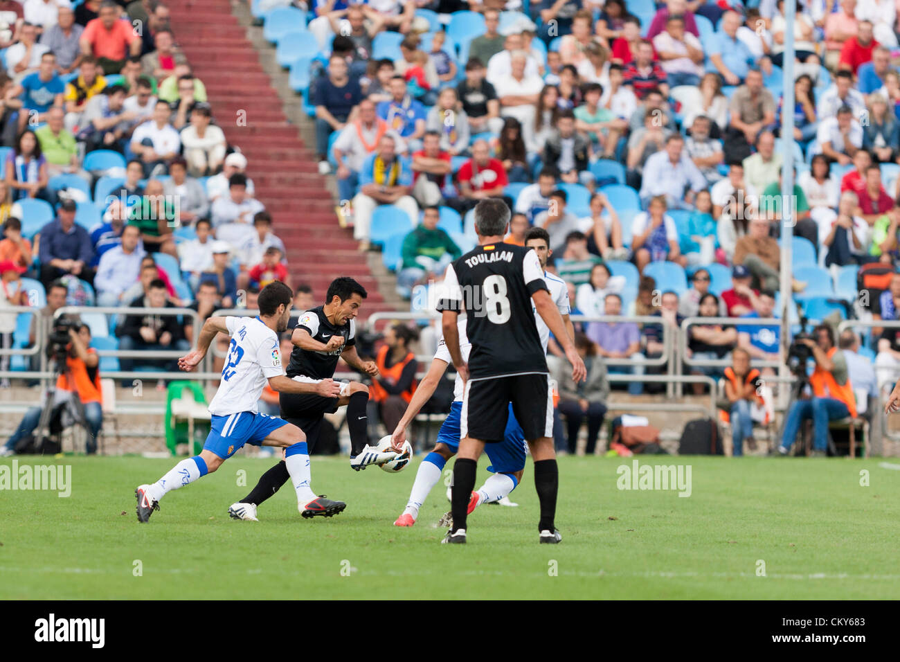 01.09.2012. Zaragoza, Espagne, Real Saragosse 0 - 1 Malaga, Malaga est Saviloa en action au cours de la Ligue espagnole match joué entre le Real Madrid et Malaga à La Romareda Stadium.. Banque D'Images