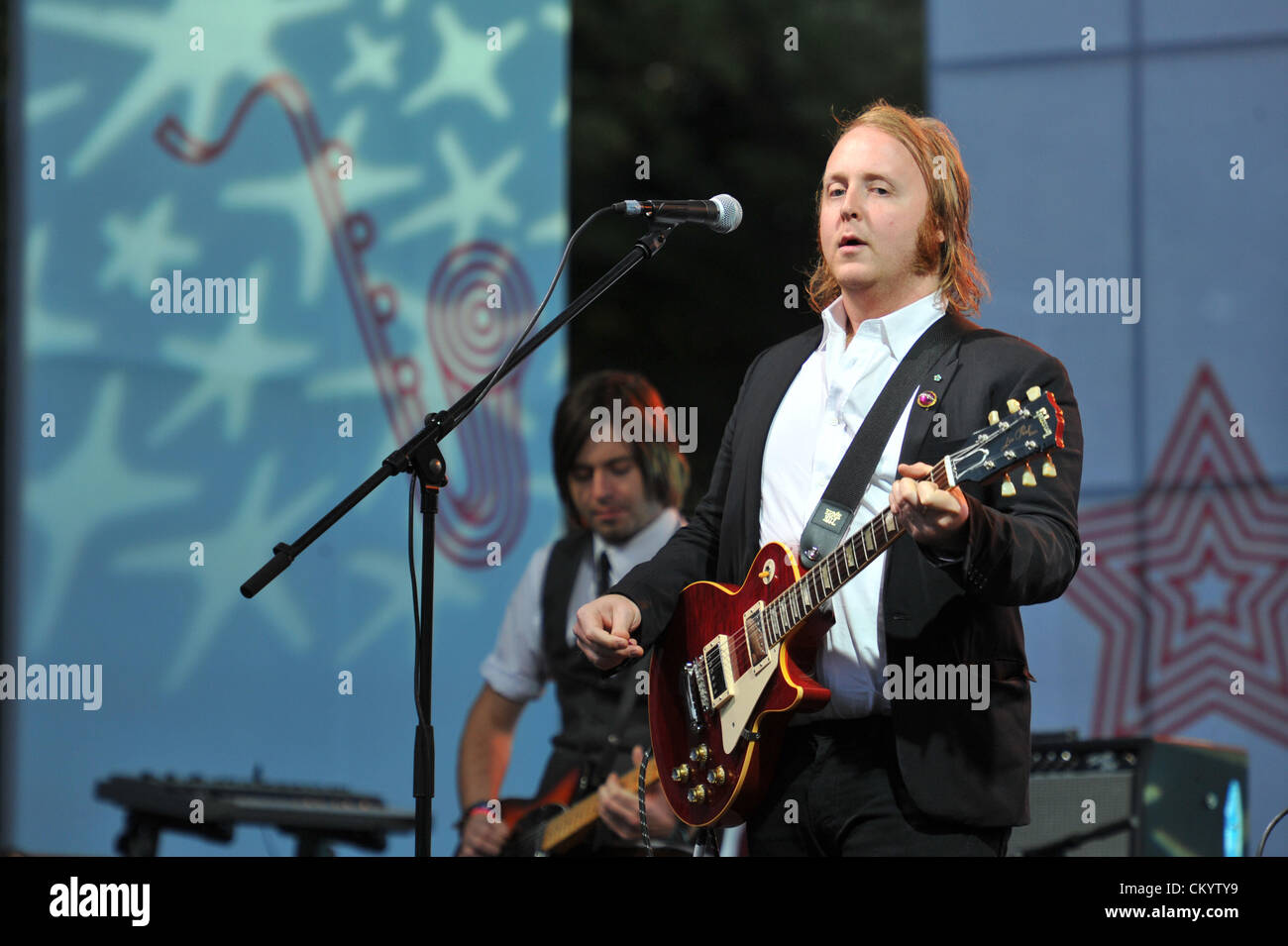 1 Septembre, 2012 - Moscou, Russie - septembre 01,2012.MOSCOU,RUSSIE.Photo : musicien britannique James McCartney effectuant à 'Moscow,musique,Jeunesse' Festival à Moscou. (Crédit Image : © PhotoXpress/ZUMAPRESS.com) Banque D'Images