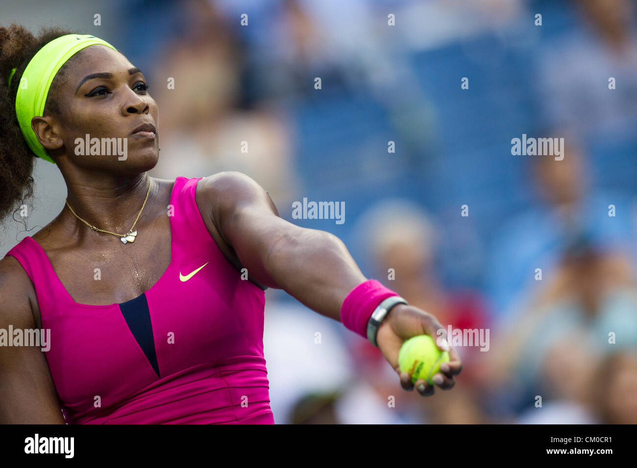 New York, USA. 7 septembre 2012. Serena Williams (USA) qui se font concurrence sur le demi-finales à l'US Open 2012, le tournoi de tennis de Flushing, New York. USA.9 Septembre Banque D'Images