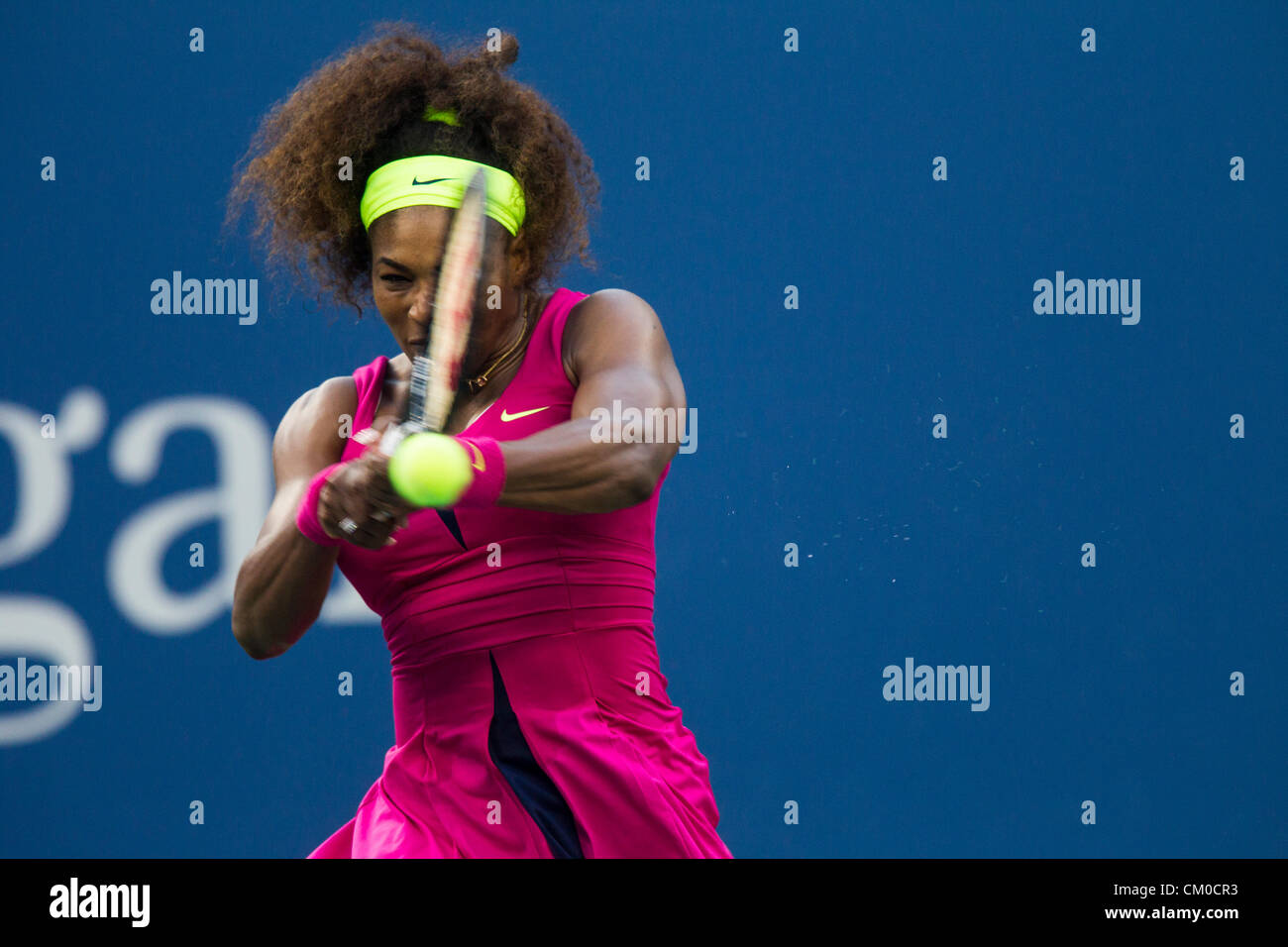 New York, USA. 7 septembre 2012. Serena Williams (USA) qui se font concurrence sur le demi-finales à l'US Open 2012, le tournoi de tennis de Flushing, New York. USA.9 Septembre Banque D'Images