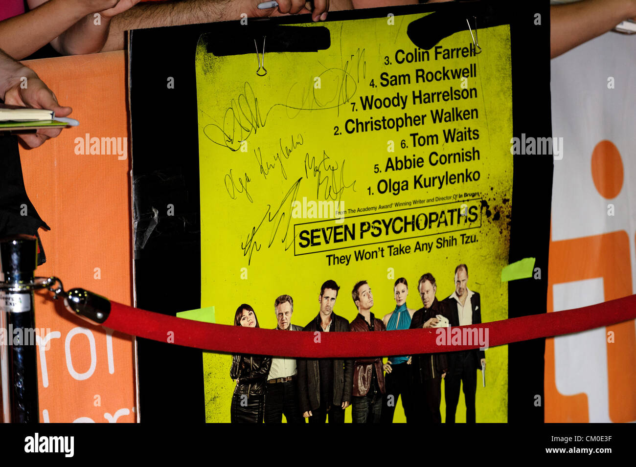 7 septembre 2012 - Toronto, Ontario, Canada - Sept psychopathes' premiere pendant le Festival International du Film de Toronto 2012 tenue à Ryerson Theatre Le 7 septembre 2012 à Toronto, Canada (crédit Image : ©/ZUMAPRESS.com) Vidyashev Igor Banque D'Images