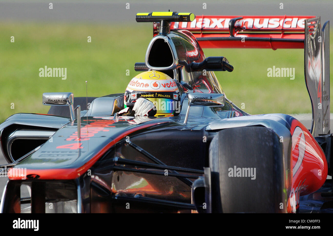Monza, Italie. 8 septembre 2012. Lewis Hamilton de McLaren en action lors de la journée de qualification GP d'Italie 2012. Banque D'Images