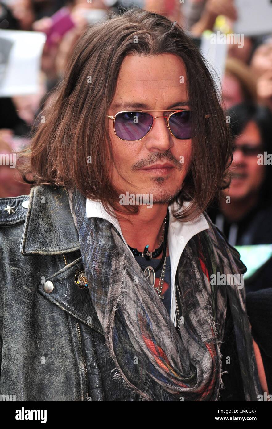 Toronto, Canada. 8 septembre 2012. Johnny Depp aux arrivées pour l'ouest de Memphis en première mondiale au Festival International du Film de Toronto, Ryerson Theatre, Toronto, le 8 septembre 2012. Photo par : Gregorio Binuya/Everett Collection/Alamy Live News Banque D'Images