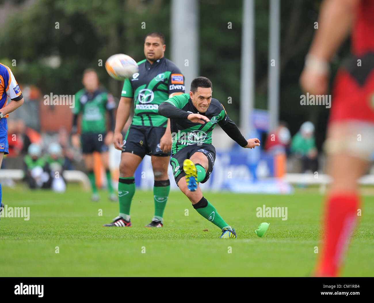 15.09.2012 Galway, Irlande. Miah Nikora (Connacht) en action au cours de l'RaboDirect Pro12 match entre Connacht et Scarlets du Galway Sportsground. Banque D'Images